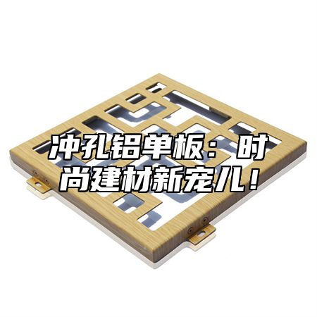 冲孔铝单板：时尚建材新宠儿！