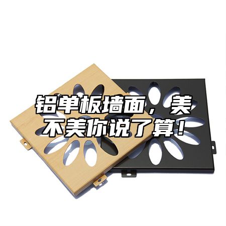铝单板墙面，美不美你说了算！