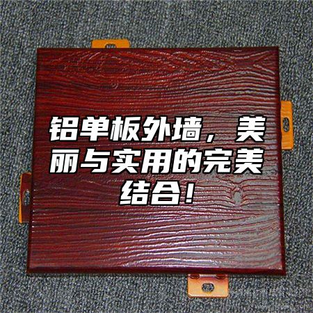 铝单板外墙，美丽与实用的完美结合！