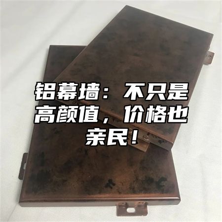 铝幕墙：不只是高颜值，价格也亲民！