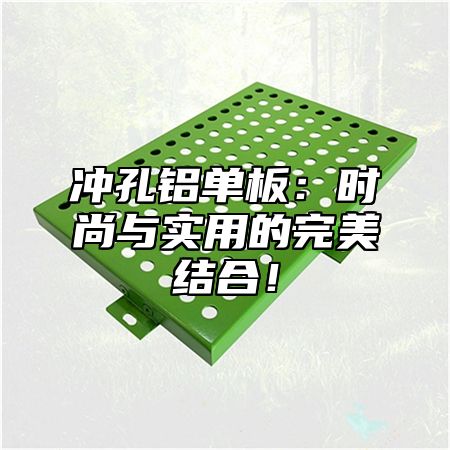 冲孔铝单板：时尚与实用的完美结合！