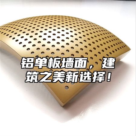 铝单板墙面，建筑之美新选择！