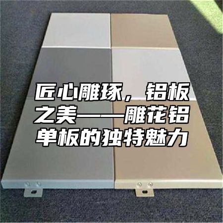 匠心雕琢，铝板之美——雕花铝单板的独特魅力