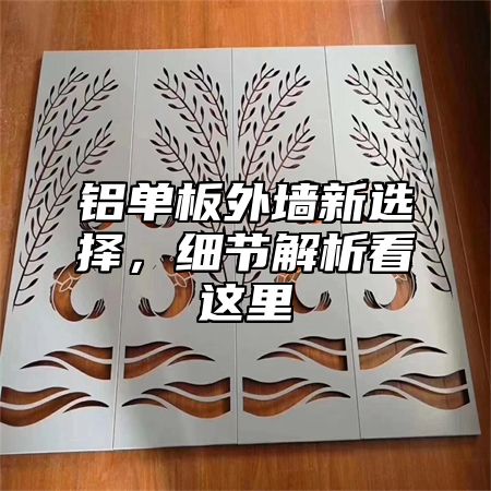 铝单板外墙新选择，细节解析看这里