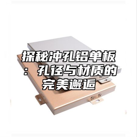 探秘冲孔铝单板：孔径与材质的完美邂逅
