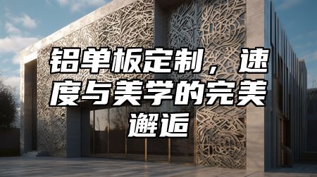 铝单板定制，速度与美学的完美邂逅