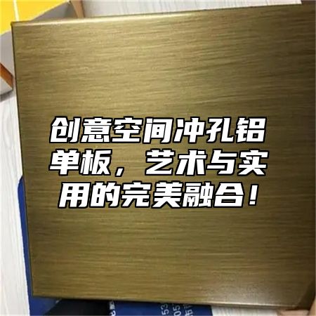 创意空间冲孔铝单板，艺术与实用的完美融合！