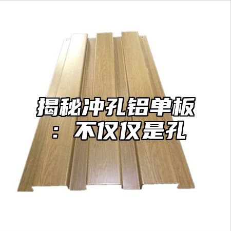 揭秘冲孔铝单板：不仅仅是孔
