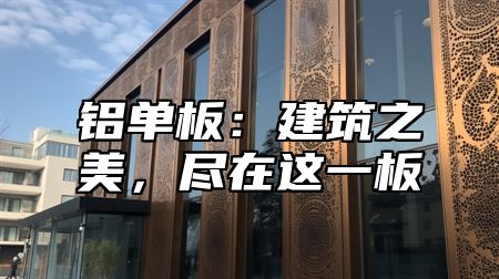 铝单板：建筑之美，尽在这一板
