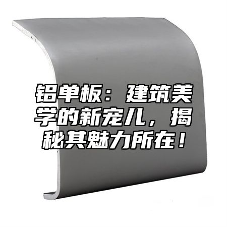 铝单板：建筑美学的新宠儿，揭秘其魅力所在！