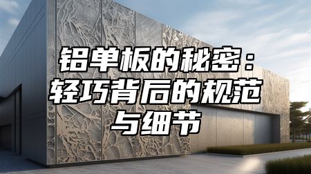 铝单板的秘密：轻巧背后的规范与细节