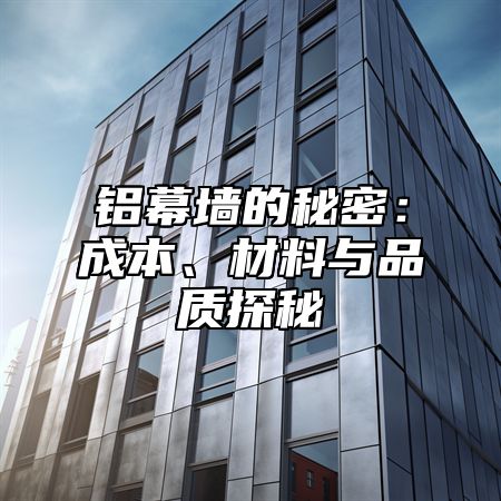 铝幕墙的秘密：成本、材料与品质探秘