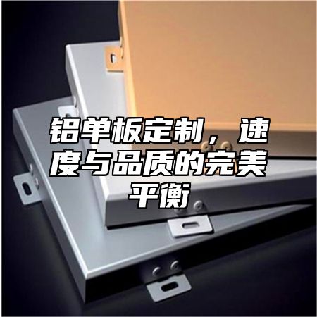 铝单板定制，速度与品质的完美平衡