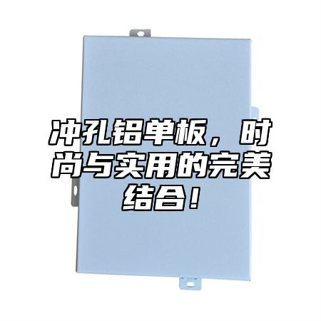 冲孔铝单板，时尚与实用的完美结合！