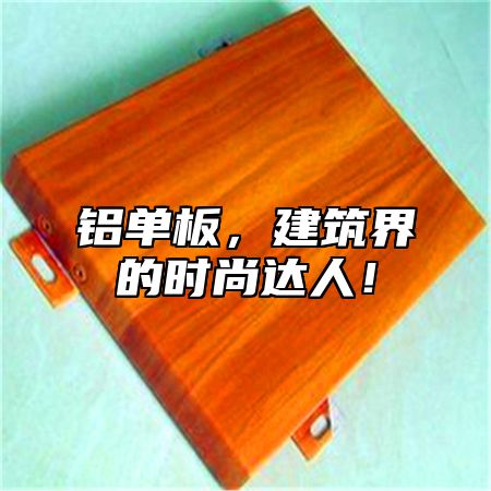 铝单板，建筑界的时尚达人！