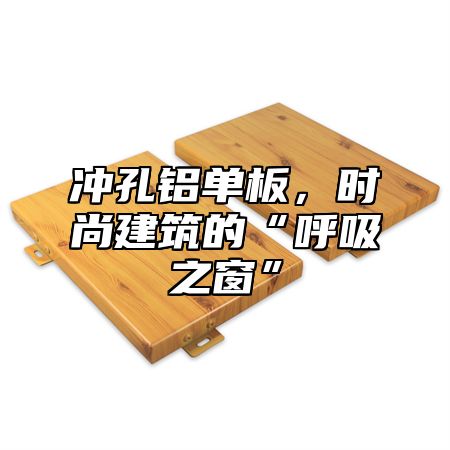 冲孔铝单板，时尚建筑的“呼吸之窗”