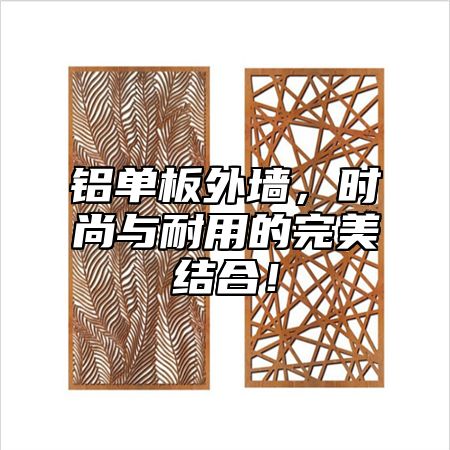 铝单板外墙，时尚与耐用的完美结合！