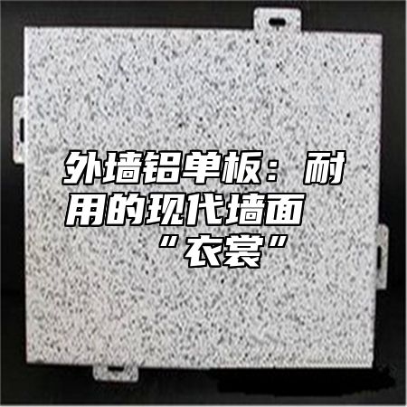 外墙铝单板：耐用的现代墙面“衣裳”