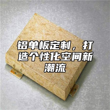 铝单板定制，打造个性化空间新潮流