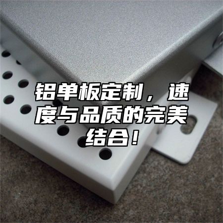 铝单板定制，速度与品质的完美结合！